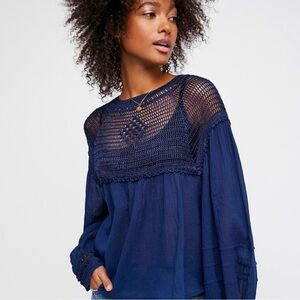 SOLD Free People Early Frost Blouse